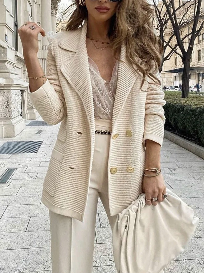 Damejakke Dobbeltradet Blazer 4
