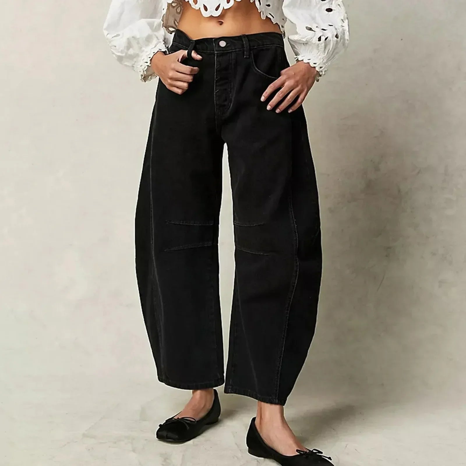 Damejeans med Bred Ben og Lav Talje 4
