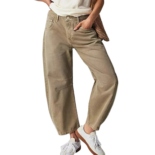 Damejeans med Lav Talje og Bred Ben 0