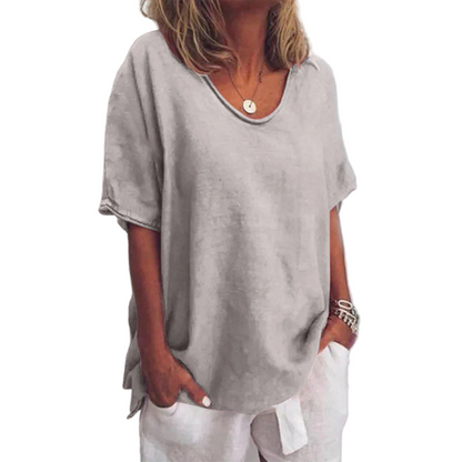 Damer Bluse med Lange Ærmer Løs Stil 1