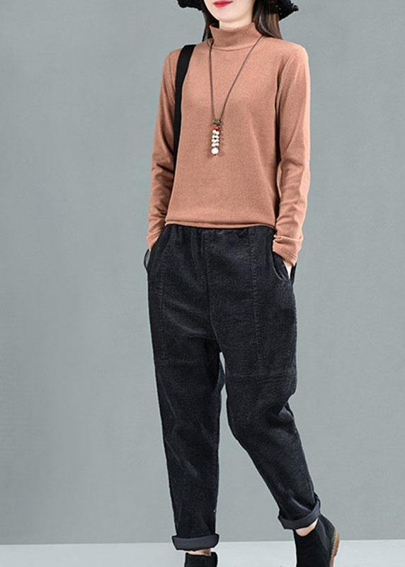 Damer Harem Bukser med Lommer i Patchwork Stil 4