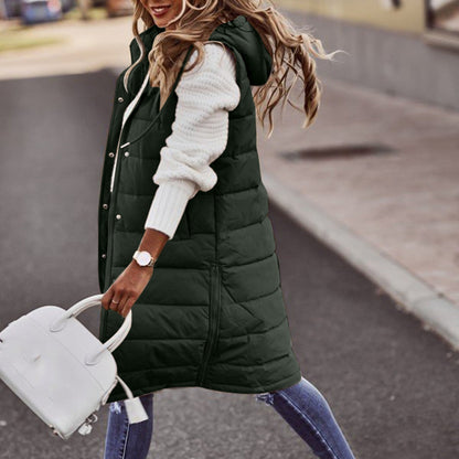 Damer Lang Hættetrøje Vest Trendy 2