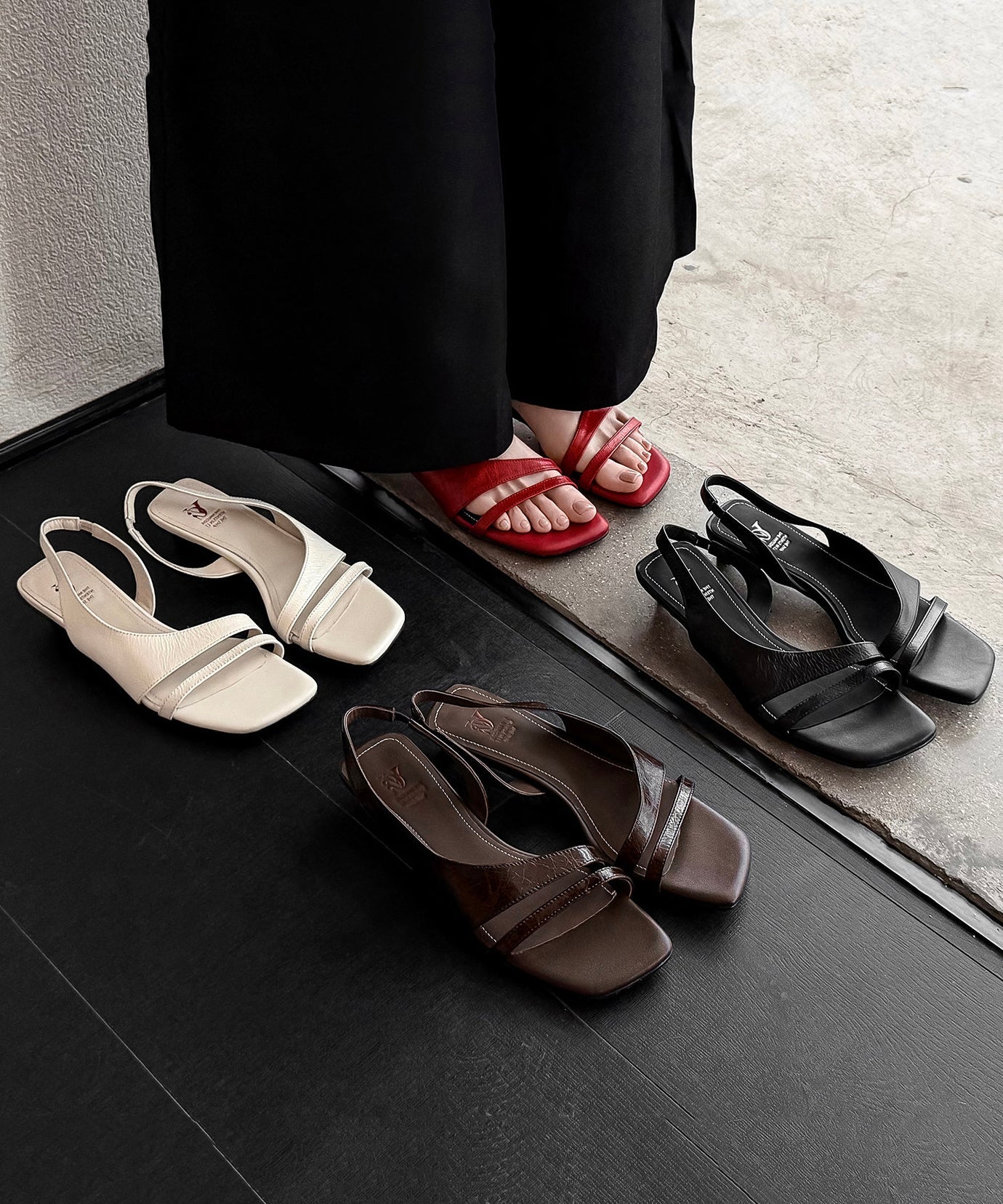 Damesandal med Peep Toe og Splejsning 4
