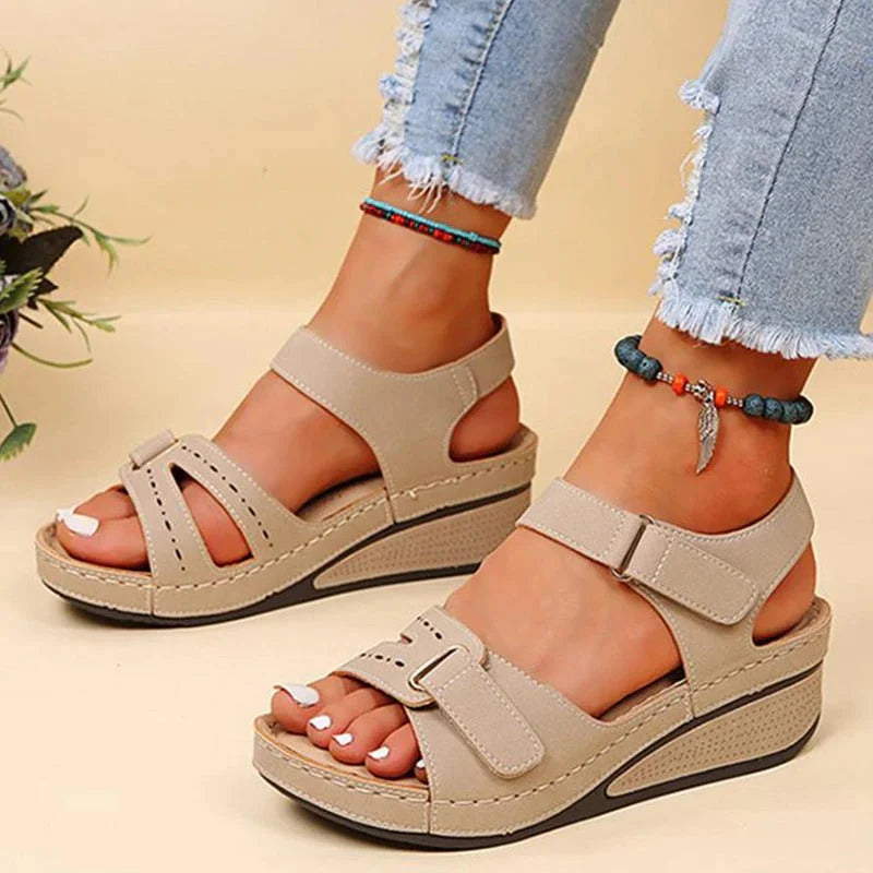 Damesandaler Ergonomiske til Vandring Syntetisk og Tekstil 5
