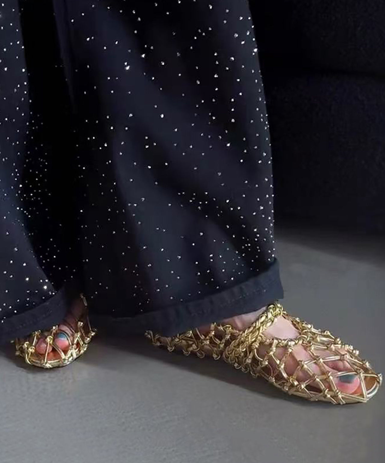 Damesandaler med vævet design og spænde 4