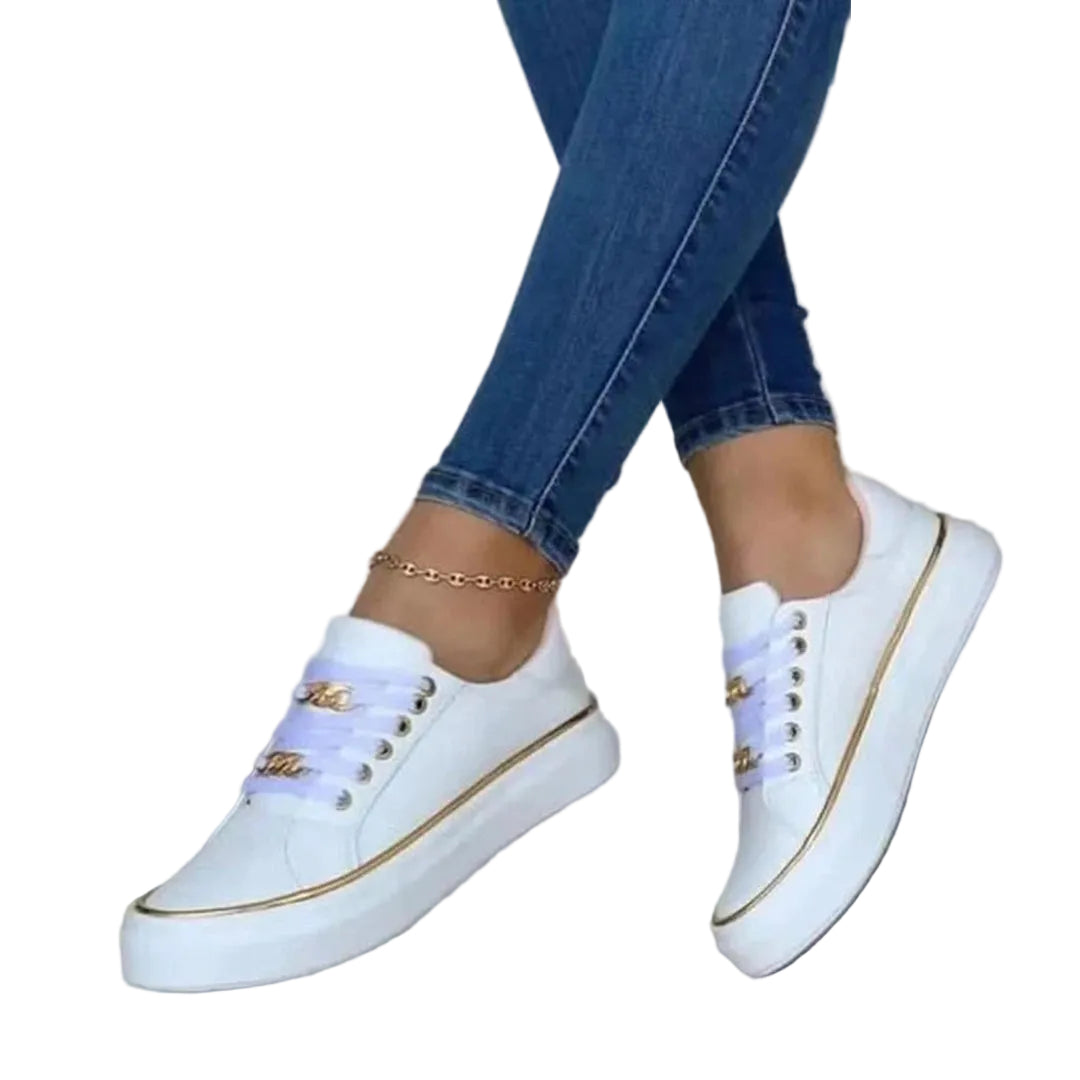 Damesneakers med Guld Detaljer 0