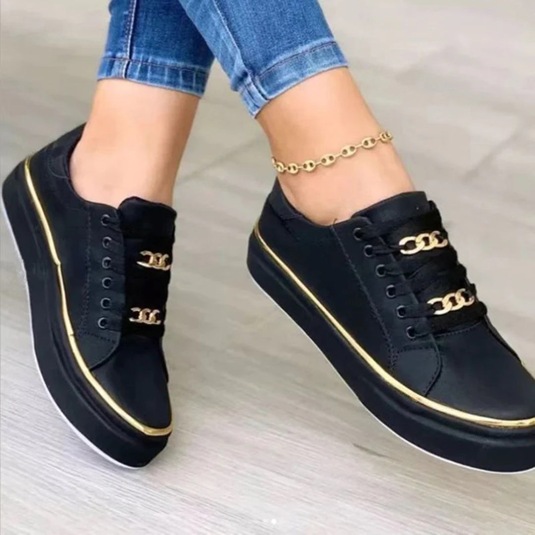 Damesneakers med Guld Detaljer 4
