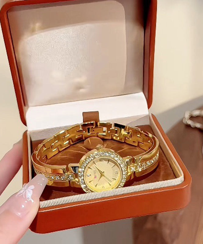 Dameur med Metal og Zircon Detaljer Quartz Urværk 1