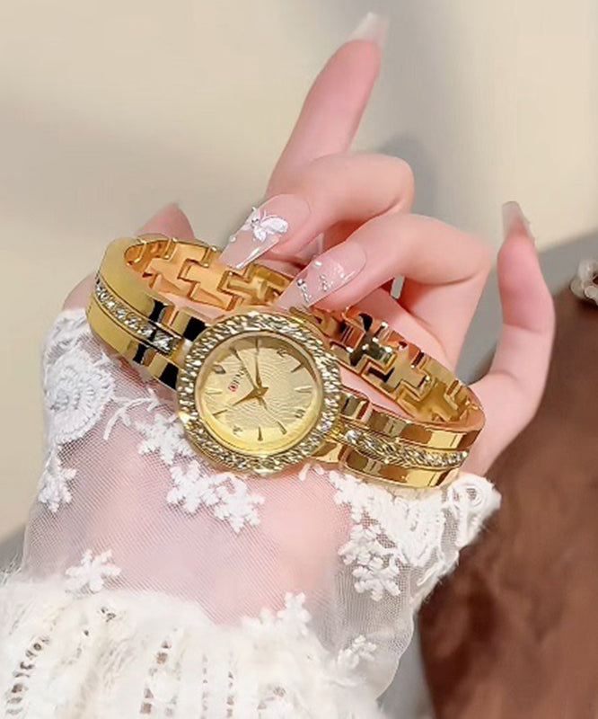 Dameur med Metal og Zircon Detaljer Quartz Urværk 2