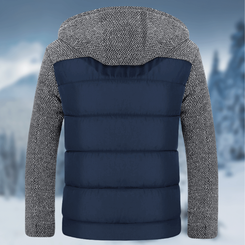 Herre Vinterjakke Elegant Varmt Materiale Slidstærk Design-3