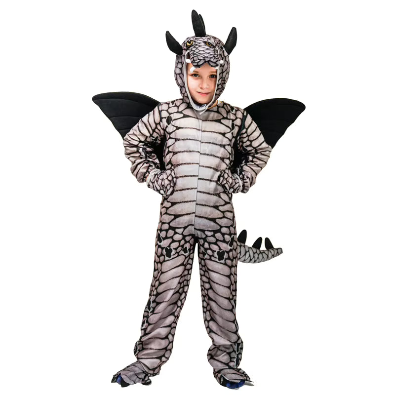 Drenge og Pige Dinosaur Kostume Jumpsuit til Udklædning og Halloween 2