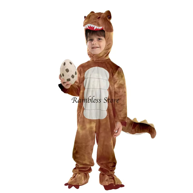 Drengs Dinosaur Jumpsuit Cosplay Kostume 3