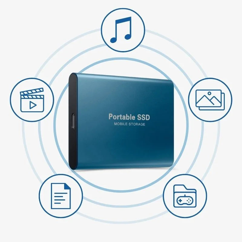 Ekstern SSD Aluminium Bærbar Drive med Høj Hastighed 7