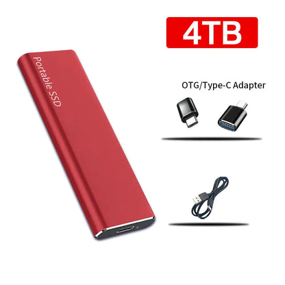 Ekstern harddisk 4TB USB-C bærbar datalagring