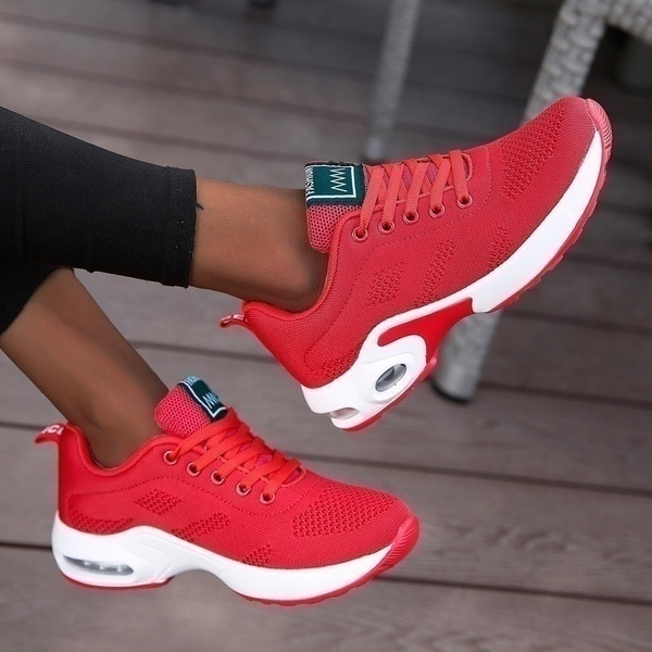 Unisex Sneakers Lilla Komfortabel Gummi Orthopædisk Design-4