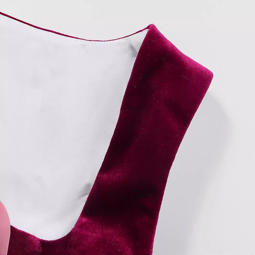Festkjoler Damer Vintage Trachtenkjole med Blomsterbroderi og Forklæde Polyester 6