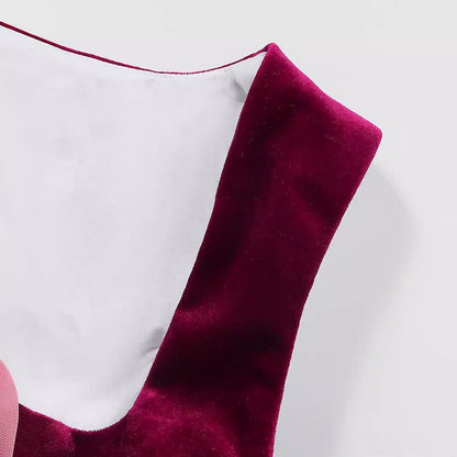 Festkjoler Damer Vintage Trachtenkjole med Blomsterbroderi og Forklæde Polyester 6