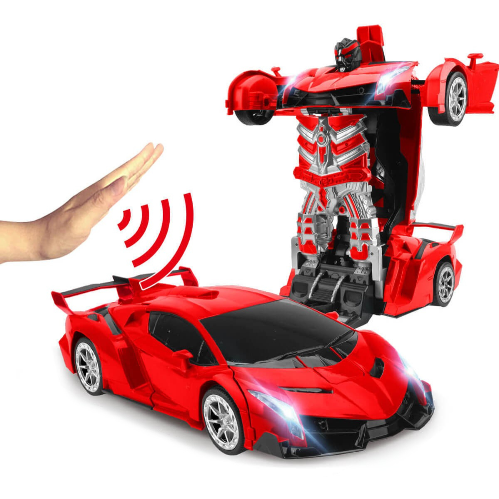 Fjernbetjent Transformerende Robotbil med LED-lys 6