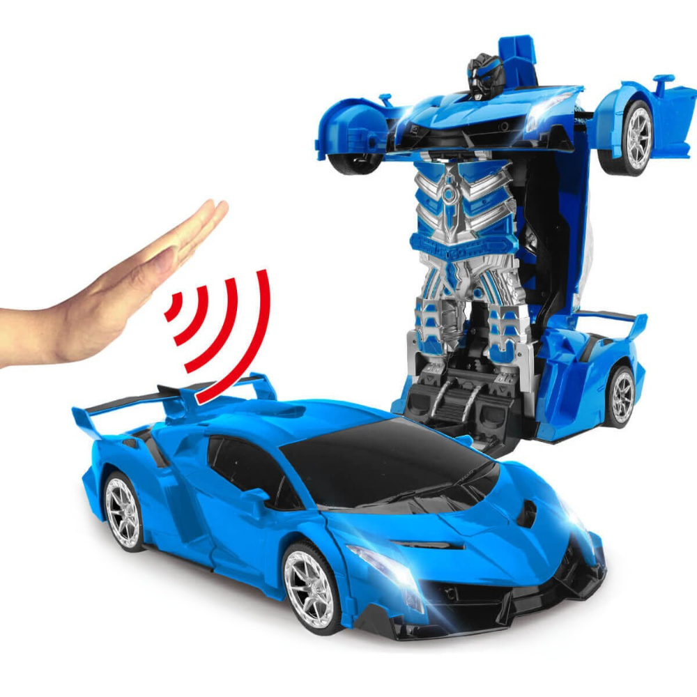 Fjernbetjent Transformerende Robotbil med LED-lys 7