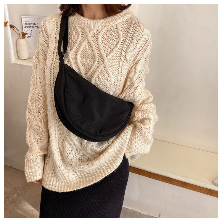 Dame Crossbody Taske Rummelig Polyester Justerbar Skulderrem 2