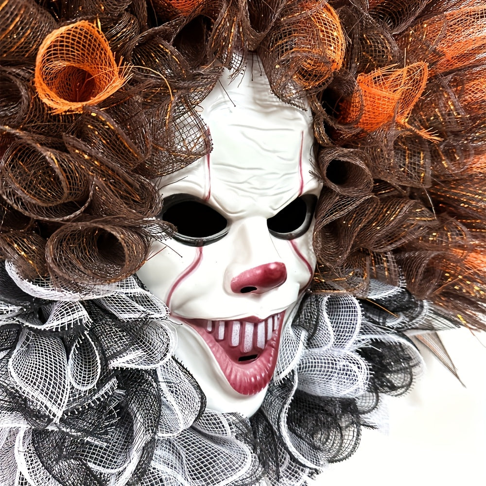 Halloween Dørdekoration Klovnekrans 5