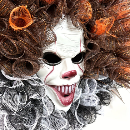 Halloween Dørdekoration Klovnekrans 5