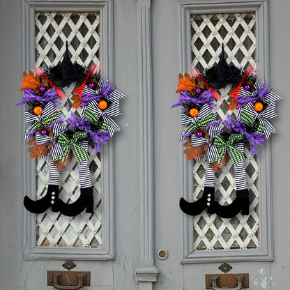 Halloween Dørkrans med Heksebens Design til Festlig Dekoration 4