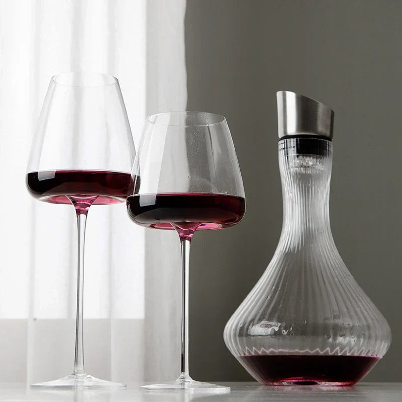 Håndlavet vin- og champagneglassæt med raffineret design 3