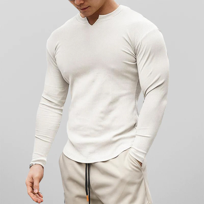 Herre Athletic Fit Skjorte Klassisk Stil 2