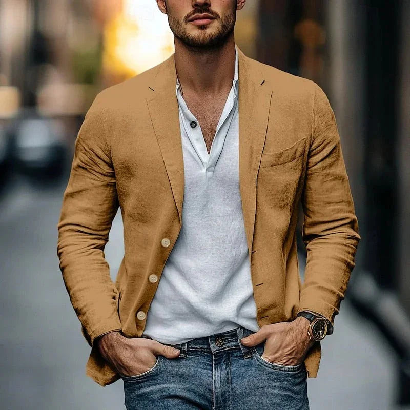 Herre Blazer Jakke Moderne Pasform Til Formelle Lejligheder 5