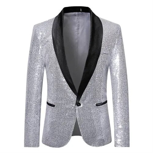 Herre Blazer med Glitter Detalje 6
