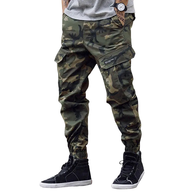 Herre Bukser Cargo Joggers Camouflage Stil 0