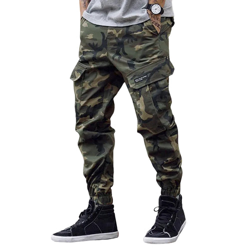 Herre Bukser Cargo Joggers Camouflage Stil 0