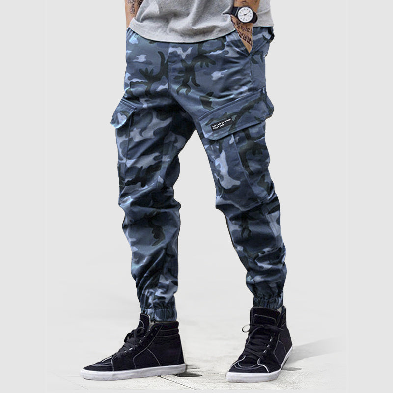 Herre Bukser Cargo Joggers Camouflage Stil 1