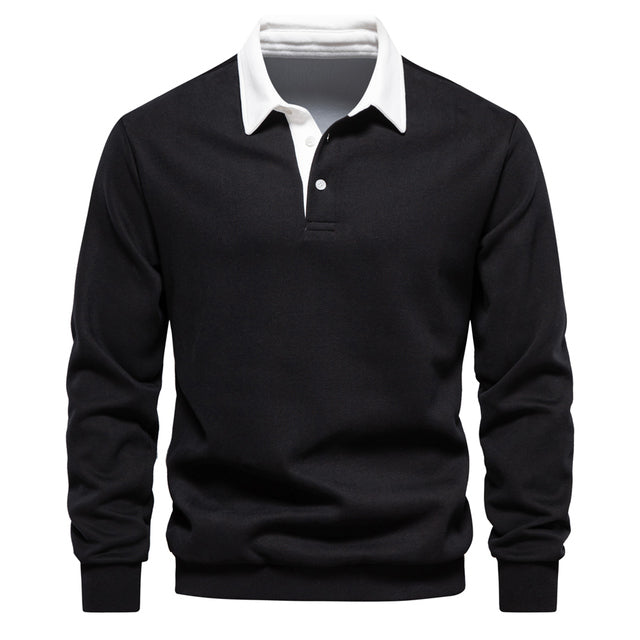 Herre Business Casual Trøje med Knappestil 2