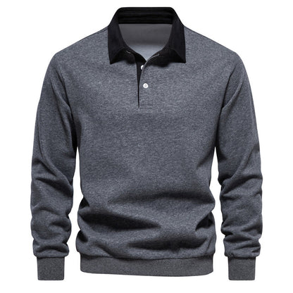 Herre Business Casual Trøje med Knappestil 3