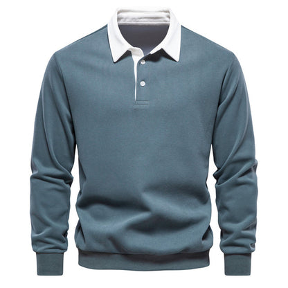 Herre Business Casual Trøje med Knappestil 4