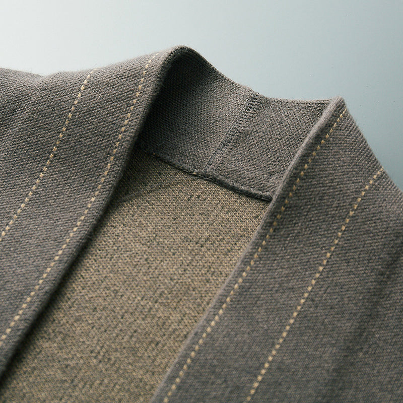 Herre Cardigan Klassisk Design 7