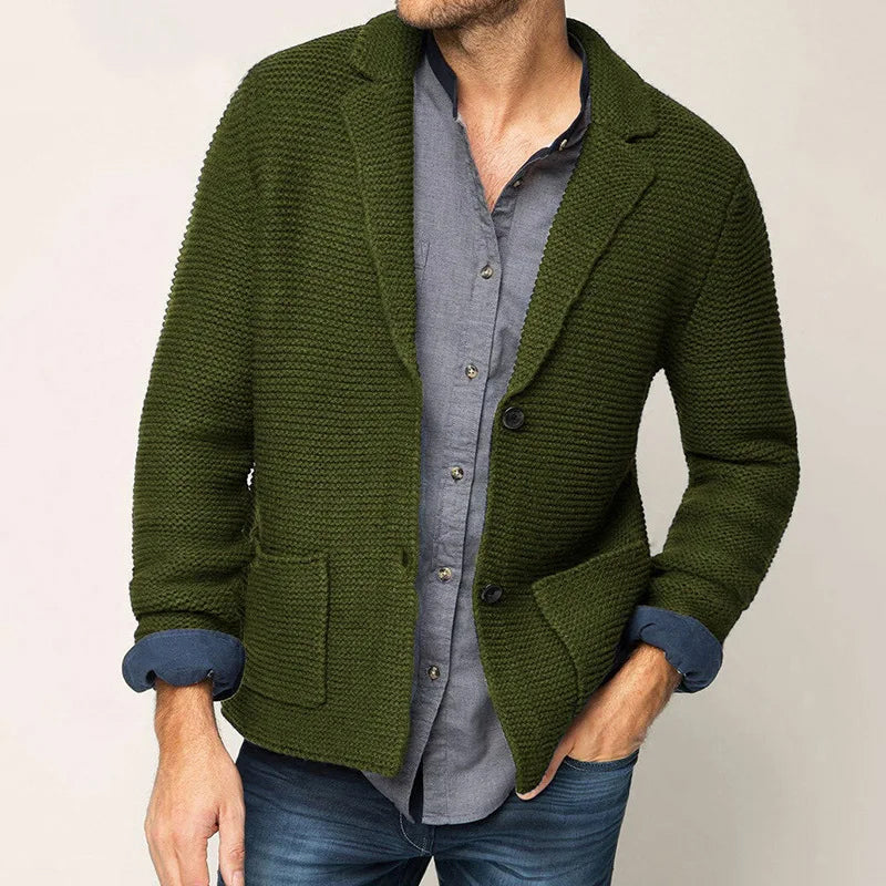 Herre Cardigan Klassisk Strik 2