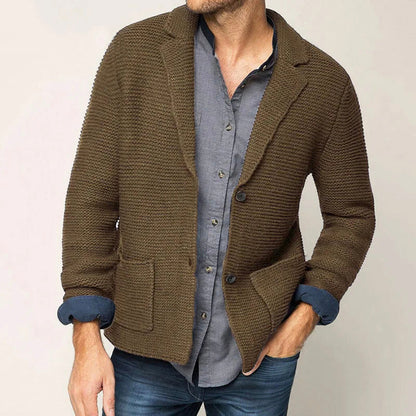 Herre Cardigan Klassisk Strik 4
