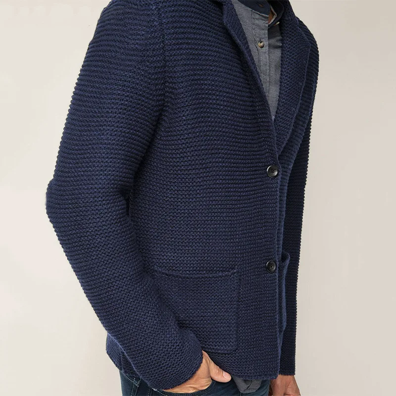 Herre Cardigan Klassisk Strik 5