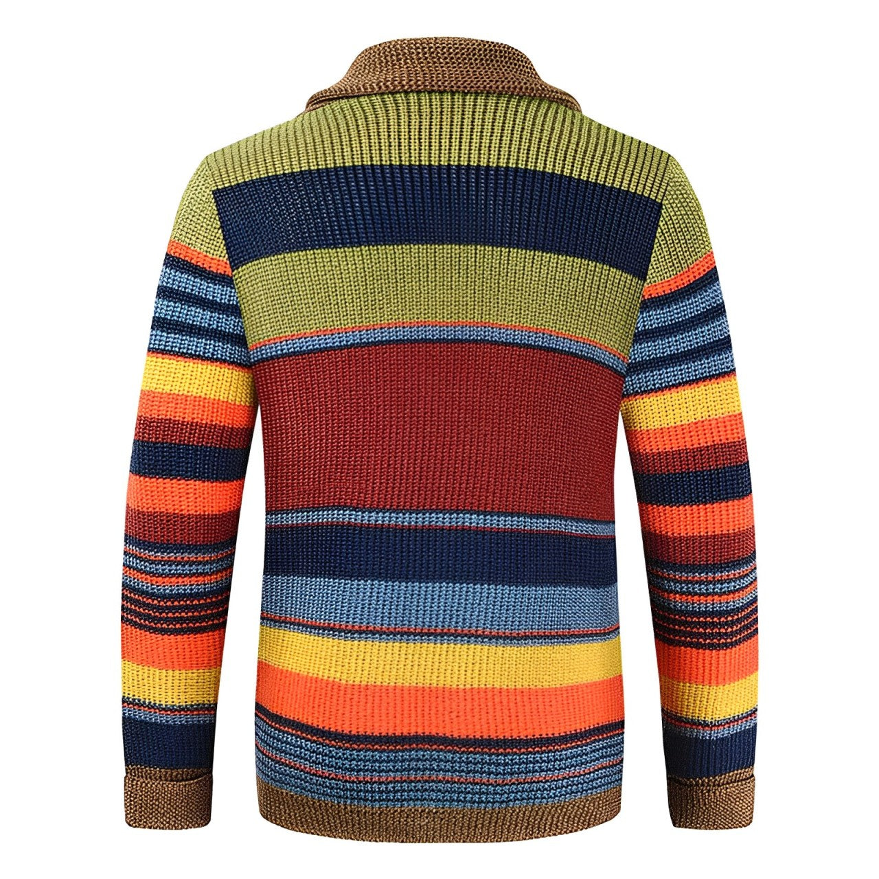 Herre Cardigan med Dristige Striber 2