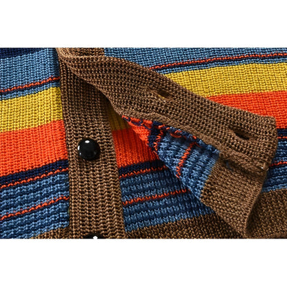 Herre Cardigan med Dristige Striber 4