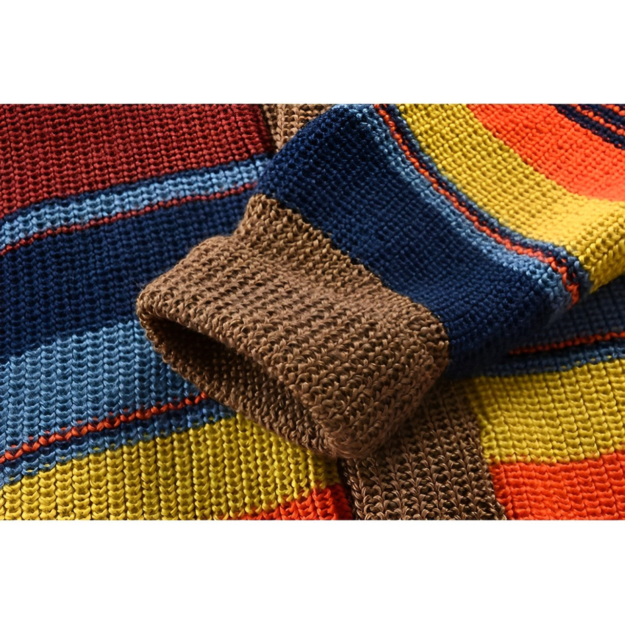 Herre Cardigan med Dristige Striber 5