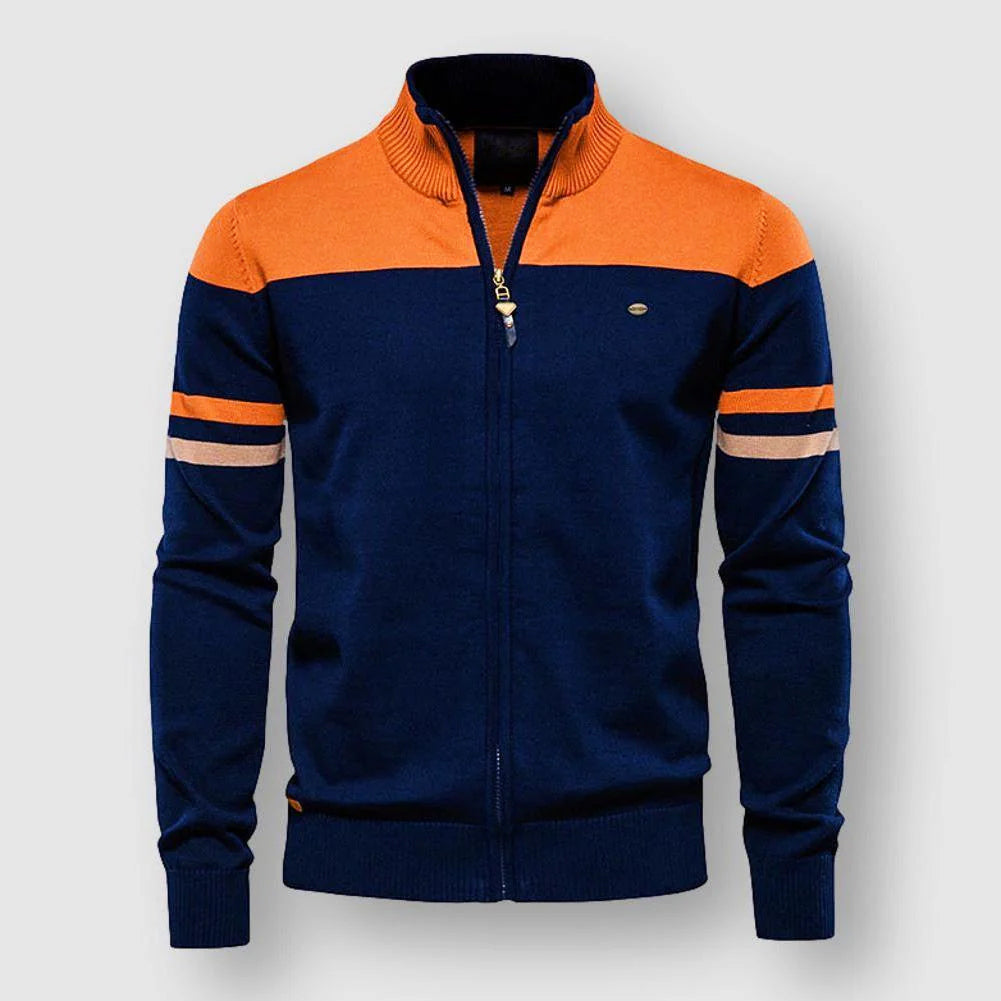 Herre Cardigan med Kontraststriber 1