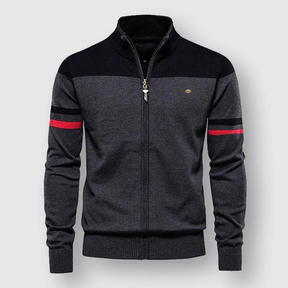 Herre Cardigan med Kontraststriber 2