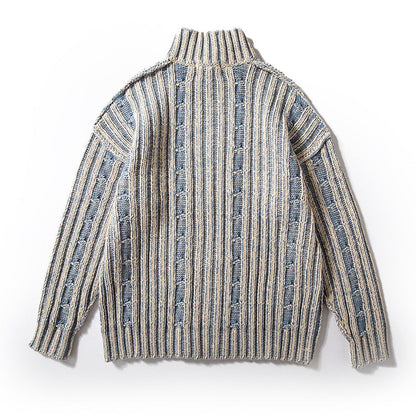 Herre Cardigan med Lynlås og Høj Hals 3