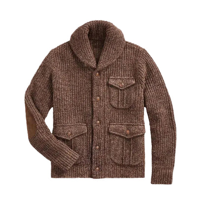 Herre Cardigan med Vintage Stil 0