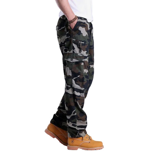 Herre Cargo Bukser med Camouflage Design 0