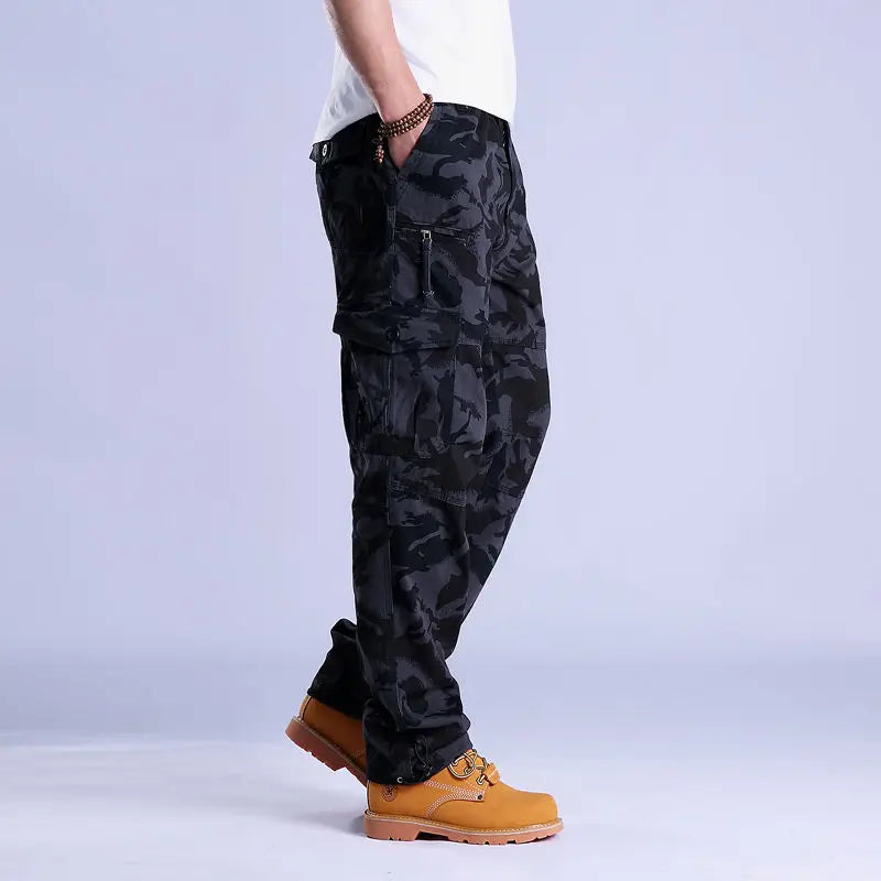 Herre Cargo Bukser med Camouflage Design 4